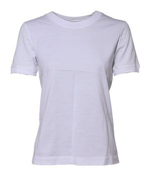 Dolce & Gabbana White Cotton Round Neck Short Sleeves T-shirt