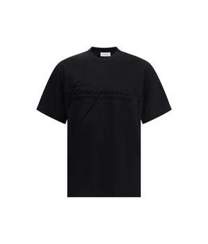 Ferragamo Black Cotton T-Shirt