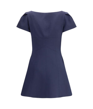 Alexander McQueen Blue Wool Casual Dress