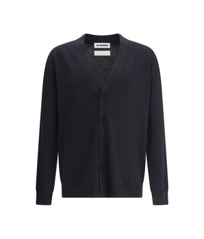 Jil Sander black wool cardigan