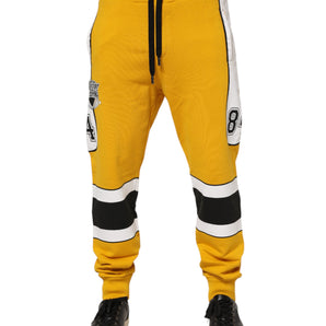 Dolce & Gabbana Yellow Cotton Sweatpants Jogger Trouser Pants