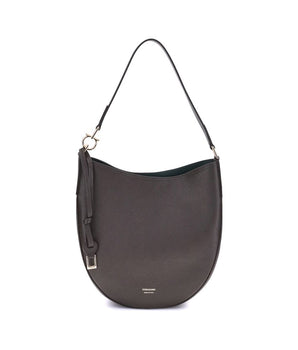 Ferragamo Brown Calf Leather Bos Taurus Shoulder Bag