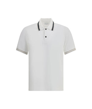Ferragamo White Cotton Polo Shirt