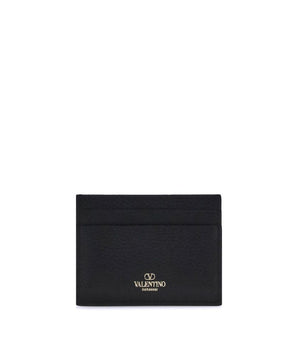 Valentino Garavani Black Calf Leather Bos Taurus Wallet