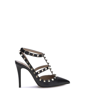 Valentino Garavani Black Calf Leather Bos Taurus Pumps