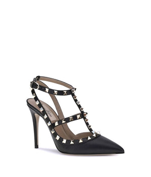 Valentino Garavani Black Calf Leather Bos Taurus Pumps
