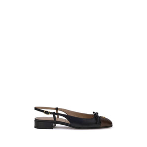 Valentino Garavani Black Goatskin Ballet Flats