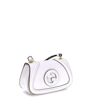 Gucci White Calf Leather Bos Taurus Handbag