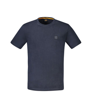 Hugo Boss Blue Cotton Men T-Shirt