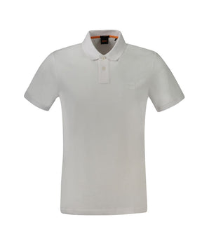 Hugo Boss White Cotton Polo Shirt