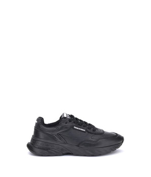 Dsquared² Black Calf Leather Bos Taurus Athletic Sneakers