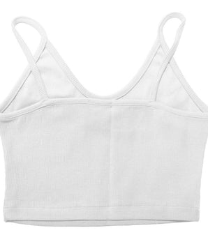 Comme Des Fuckdown White Cotton Women Crop Top