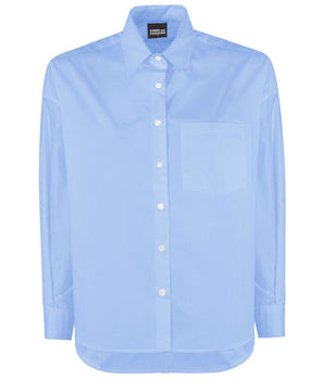 Comme Des Fuckdown Blue Cotton Shirt