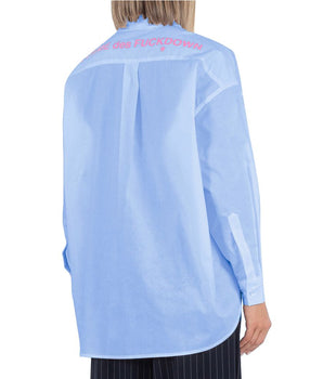 Comme Des Fuckdown Blue Cotton Shirt