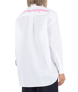 Comme Des Fuckdown White Cotton Shirt