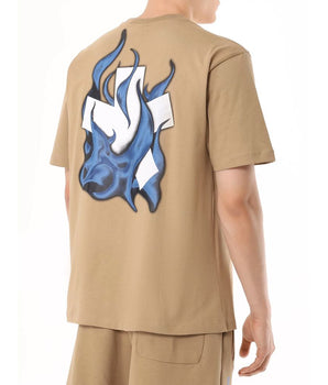 Comme Des Fuckdown Brown Cotton T-Shirt