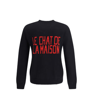 Valentino Black Cotton Sweatshirt