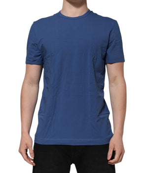 Dolce &amp; Gabbana Blue Cotton Men's Round Neck Underwear T-Shirt