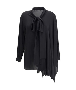 Balenciaga Black Silk Blouse