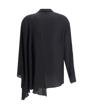 Balenciaga Black Silk Blouse