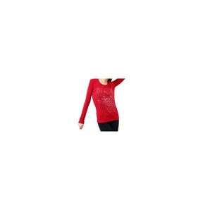 Camiseta de algodón roja Montana Blu para mujer