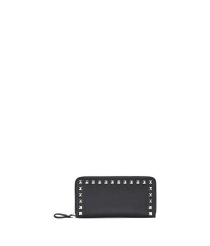 Valentino Garavani Black Calf Leather Bos Taurus Wallet