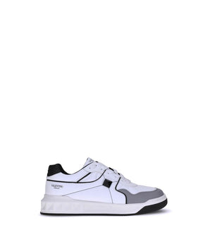 Valentino Garavani White Calf Leather Bos Taurus Low Top Sneakers