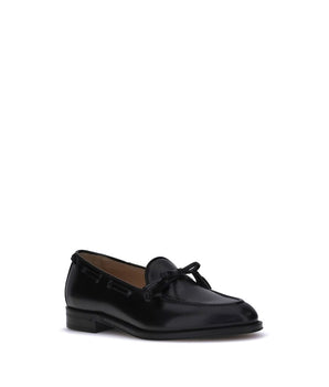 Valentino Garavani Black Calf Leather Bos Taurus Slip-On Loafers