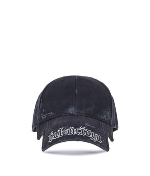 Balenciaga Black Cotton Cap (Baseball Hat)