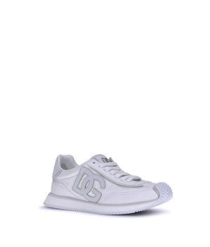 Dolce &amp; Gabbana White Fabric Low Top Sneakers