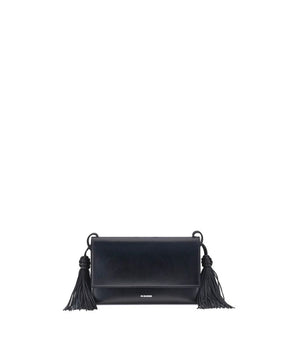 Jil Sander Black Calf Leather Bos Taurus Shoulder Bag