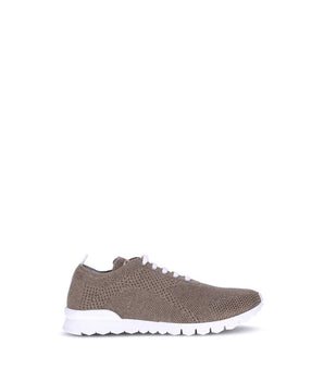 Kiton Brown Cotton Athletic Sneakers