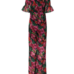 Patrizia Pepe Multicolor Floral Print Overall Jumpsuit Dress