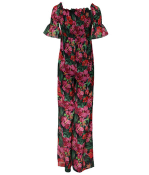 Patrizia Pepe Multicolor Floral Print Overall Jumpsuit Dress