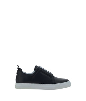 Pierre Hardy Black Calf Leather Bos Taurus Low Top Sneakers