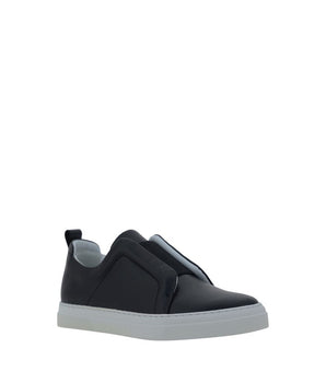 Pierre Hardy Black Calf Leather Bos Taurus Low Top Sneakers