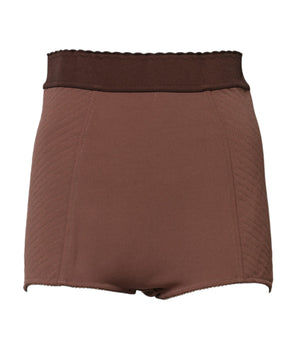 Dolce & Gabbana Brown Viscose High Waisted Hot Pants Shorts