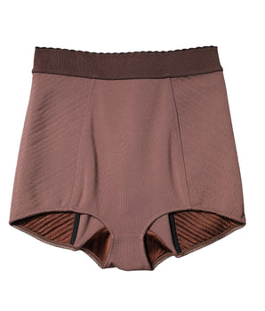 Dolce & Gabbana Brown Viscose High Waisted Hot Pants Shorts