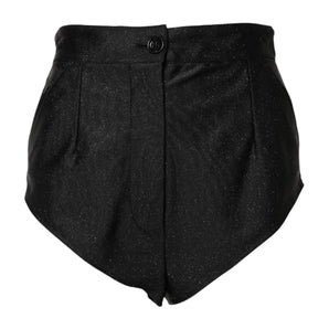 Dolce & Gabbana Black Viscose High Waisted Hot Pants Shorts