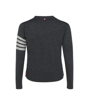 Thom Browne grey wool cardigan