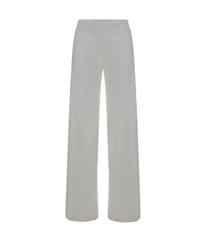 Avenue Montaigne White Rayon Casual Pants