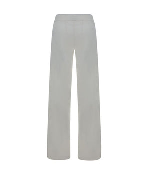 Avenue Montaigne White Rayon Casual Pants