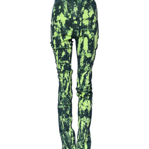 Dolce & Gabbana Green Color Splash High Waist Denim Jeans