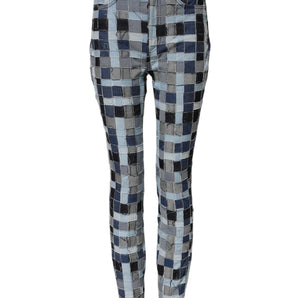 Dolce & Gabbana Multicolor Patchwork Skinny Denim Jeans
