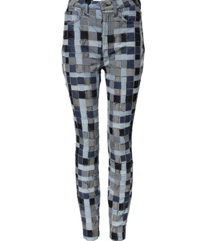 Dolce & Gabbana Multicolor Patchwork Skinny Denim Jeans