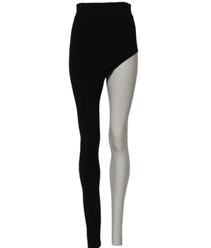 Dolce & Gabbana Black Wool High Waist Single Leg Pants