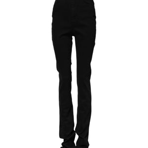 Dolce & Gabbana Black Cotton High Waist Skinny Denim Jeans
