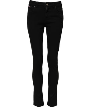 Dolce & Gabbana Black Cotton Skinny Mid Waist Denim Jeans