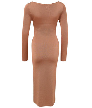 Tom Ford Orange Viscose Long Dress