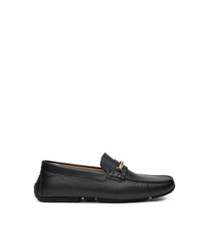 Bally Black Leather Moccassin